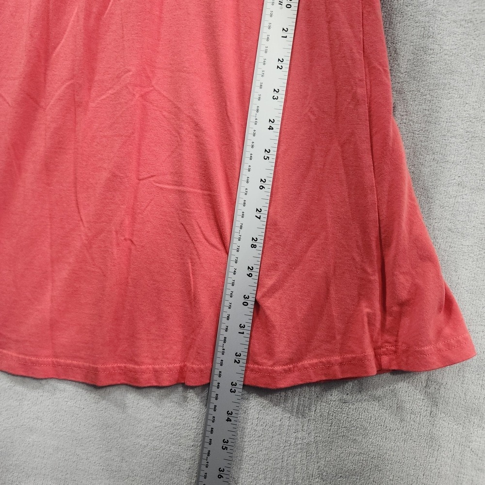 LOFT Dress Womens SP PETITE Pink Coral Ruffled Scoop Neck Sundress Preppy Casual - Picture 9 of 10